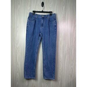 NEWTUSFAN Womens Blue Denim Jeans Straight Leg Size‎ 32 Cotton Blend